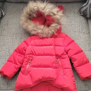 Baby winter jacket, red and size 2T